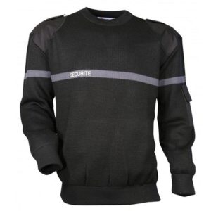 pull brode securite noir PBC02